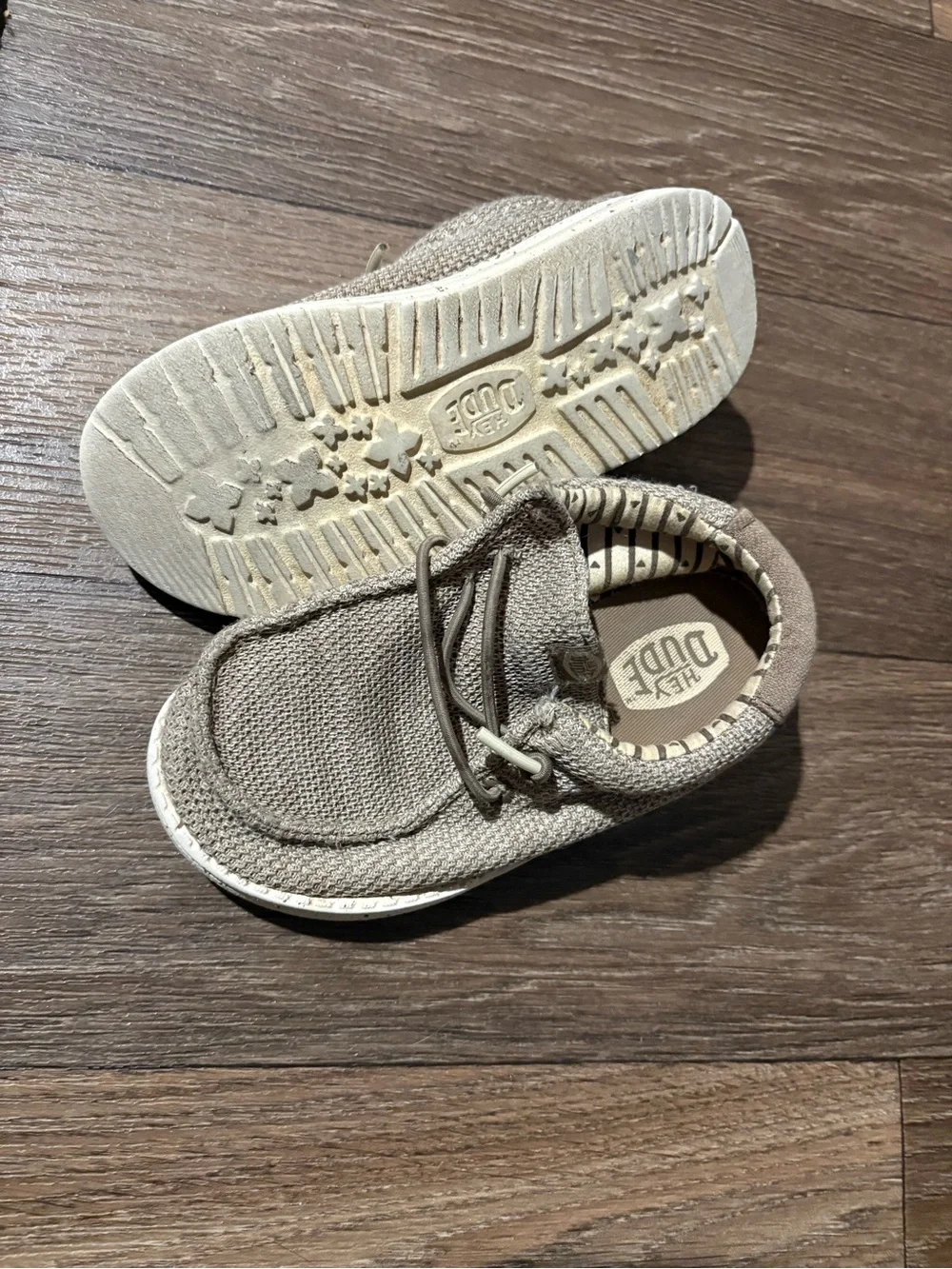 Hey Dude Kids Wally Slip-On Moccasins in Beige